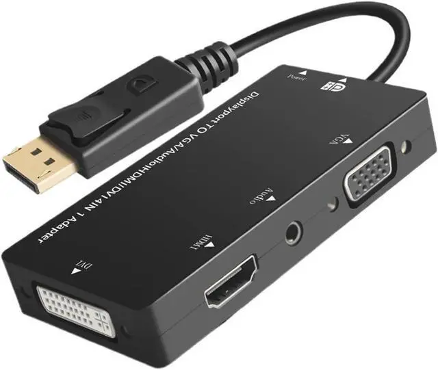 Alt view image 2 of 3 - 3 in 1 DisplayPort DP to HDMI-Compatible DVI Support 1080P HD DP to Female Adapter Converter Cable Box with for PC TV(DP to Three in ONE)