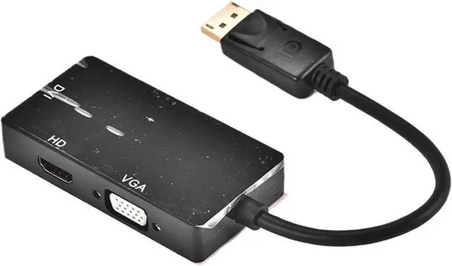Alt view image 3 of 6 - DP to HDMI DVI 3-in-1 Adapter Cable DP -to-Three Video Converter Supports 1080P, Suitable for Pro Air A