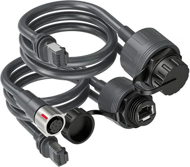 Alt view image 5 of 7 - WALFRONT Ethernet Adapter, SPX Male to RJ45 Female Cable 0., with IP68 Kit for Gen 3 Rectangular Satellite Device
