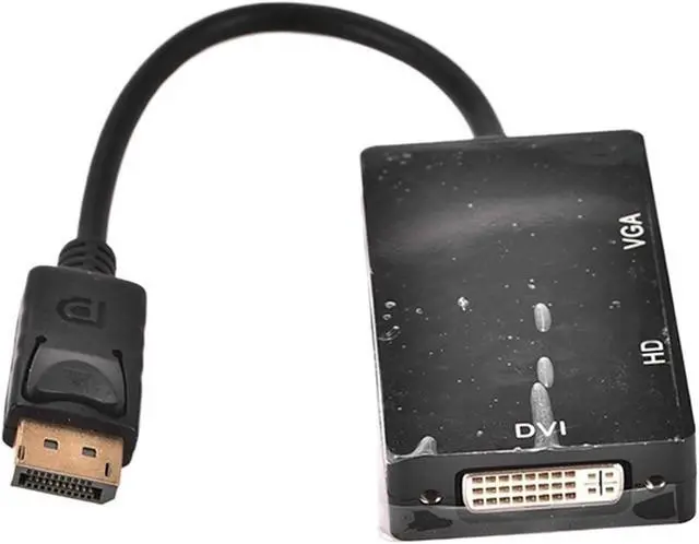 Alt view image 4 of 6 - DP to HDMI DVI 3-in-1 Adapter Cable DP -to-Three Video Converter Supports 1080P, Suitable for Pro Air A