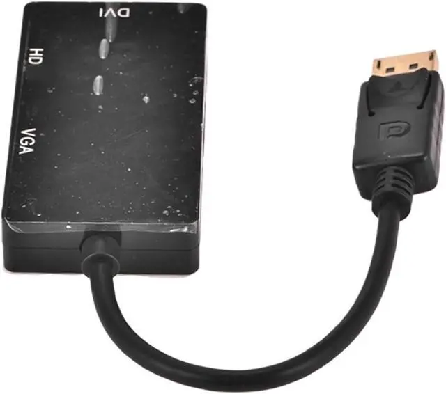 Alt view image 5 of 6 - DP to HDMI DVI 3-in-1 Adapter Cable DP -to-Three Video Converter Supports 1080P, Suitable for Pro Air A