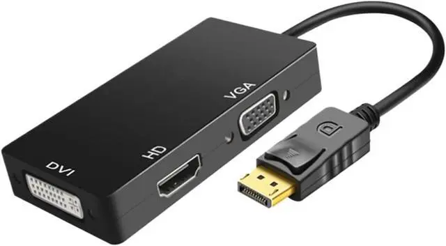 Alt view image 6 of 6 - DP to HDMI DVI 3-in-1 Adapter Cable DP -to-Three Video Converter Supports 1080P, Suitable for Pro Air A