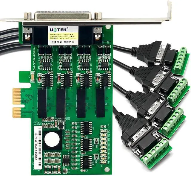 Alt view image 5 of 6 - Industrial PCI-E to RS-485 RS-422 Serial Card PCIE to RS485 RS422 4 Port High Speed Converter Optical Isolation 4U UT-794I