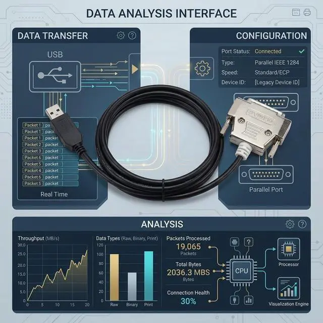 Alt view image 4 of 7 - USB to DB25 Female Cable FT232RL RS232 Serial Cable for BIO-TEK Microplate Reader PN75053, 6ft Industrial Shielded Data Cable