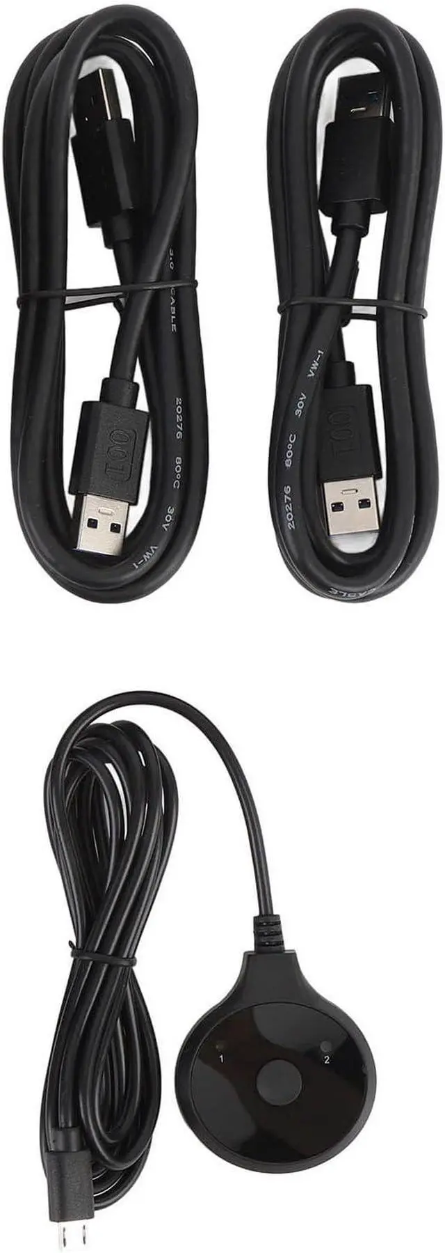 Alt view image 7 of 7 - KVM Switch, 4 Monitors 2 Computers DisplayPort 8K 60Hz 4K 144Hz, with 4 USB 3.0 Ports, for OS X Unix (US Plug)