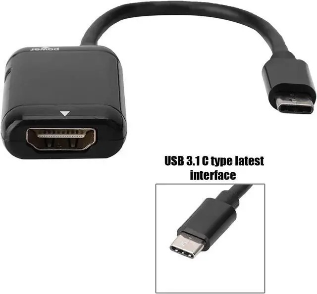 Alt view image 2 of 6 - USB C Type C to Adapter, USB 3 1 Cable for Phone Tablet, High Speed Video and Audio Transmission, Portable and Lightweight Design Video Extension Adapter