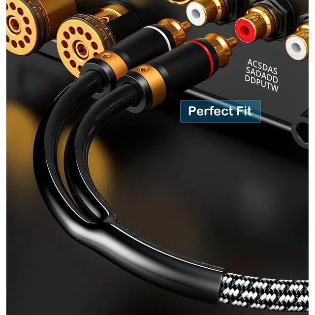 Alt view image 4 of 6 - USB C to 2 RCA Audio Cable 9.8FT, Audiophile USB Type C to 2RCA Male Jack Plug Y Adapter Cord Compatible with iPad Pro,MacBook,Home Theater,DVD,Amplifier,Car Stereo