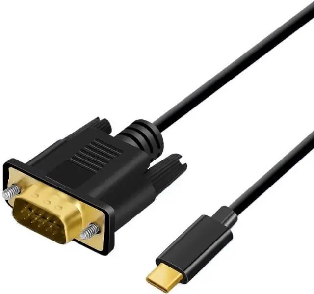 Main image of 1080P USB C to VGA Cable 1.8M Type C 3.1 VGA Converter Adapter Gold-Plated Video M>oni>tor Cable(Type-C to VGA)