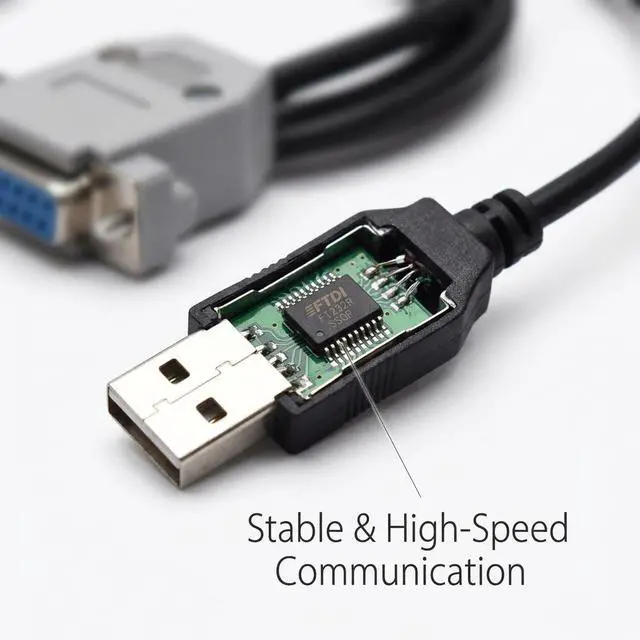 Alt view image 2 of 5 - FT232RL USB to DB15 Female Serial Cable, 1.8M for Baoding Chuangrui Peristaltic Pump RS485 Communication & PC Monitoring