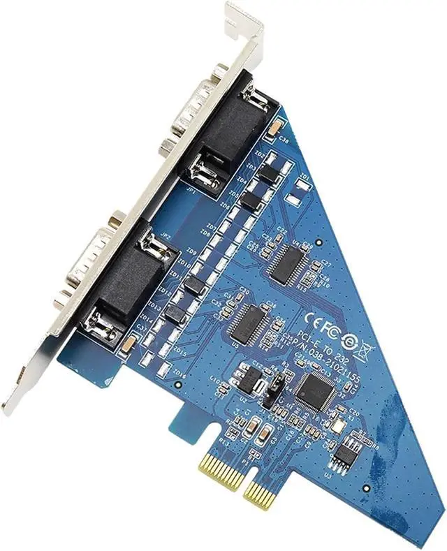 Alt view image 3 of 5 - 1PCS High Speed PCI-E to RS-232 Serial Card 2 Ports RS232 to PCIE Converter DB9 COM Adapter UT-7912