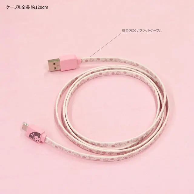 Alt view image 2 of 7 - Gourmandise Sanrio Characters USB Type-C Cable My Melody SANG-304MM