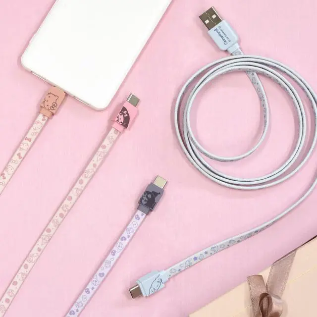 Alt view image 4 of 7 - Gourmandise Sanrio Characters USB Type-C Cable, Kuromi SANG-304KU