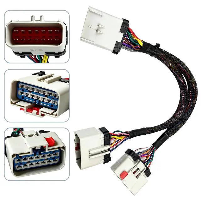 Alt view image 2 of 6 - RP1226 14Pin Male to Female Y Splitter Cable for Heavy Duty Truck ELD & Diagnostic Tool Simultaneous Connection