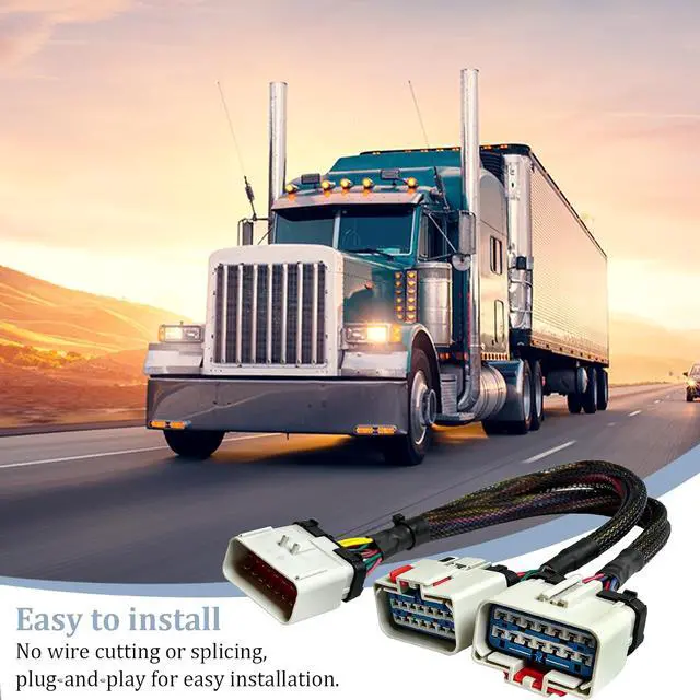 Alt view image 6 of 6 - RP1226 14Pin Male to Female Y Splitter Cable for Heavy Duty Truck ELD & Diagnostic Tool Simultaneous Connection