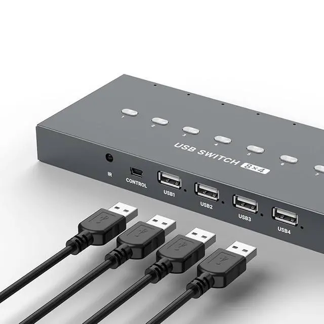 Alt view image 5 of 7 - USB2.0 Manual Switcher Hubs Printer Sharing Device 8 in 4 Out USB Selectors KVM Hubs Adapter USB Switching Selectors