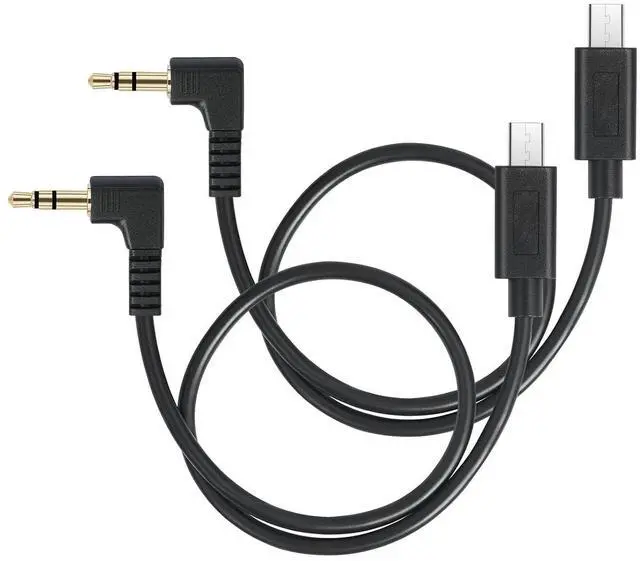 Main image of 2Pack 1FT USB Micro 15pin to Right Angle 3.5mm timecode Cable;Camera timecode Cable for Sony FX3 FX-30 A7M3 A7M4 A7S2 A7S3