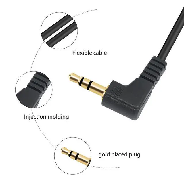 Alt view image 5 of 6 - 2Pack 1FT USB Micro 15pin to Right Angle 3.5mm timecode Cable;Camera timecode Cable for Sony FX3 FX-30 A7M3 A7M4 A7S2 A7S3