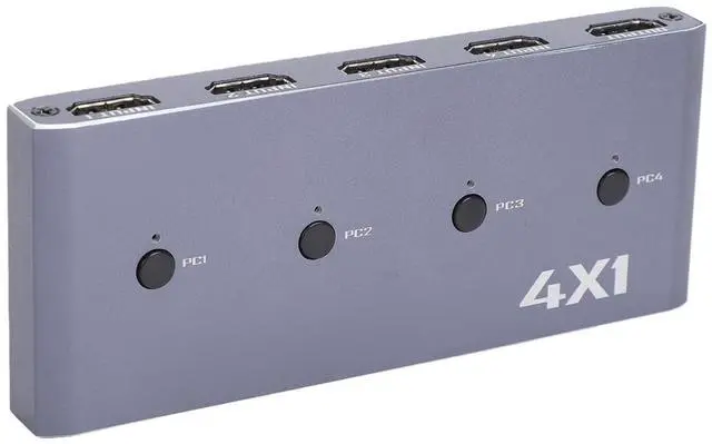 Main image of GOWENIC HDMI KVM 4 Computer, 4 Port HDMI USB for Computer Share a 4K 60Hz Monitor and USB Devices, Plug and Play KVM for Keybord Mouse Printer Hard Drive