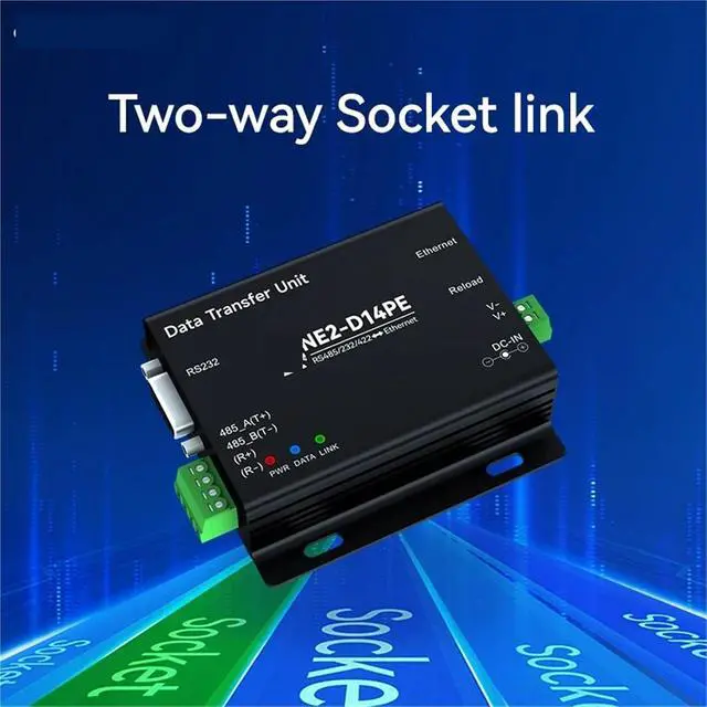 Alt view image 4 of 5 - RS485/RS232/RS422 to Ethernet Serial Server Modbus Gateway POE Power Supply MQTT NE2-D14PE Power and Signal Isolation