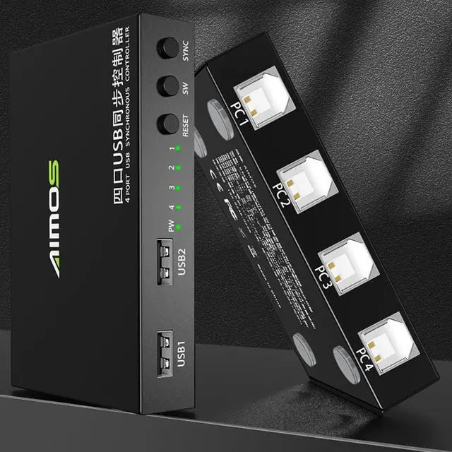 Alt view image 2 of 7 - 4/8-port USB synchronizer - DNF Game Control synchronizer, 4-in-1-out DNF Multi-Account synchronizer, USB Keyboard and Mouse Synchronization Controller, Plug and Play (8 Ports)