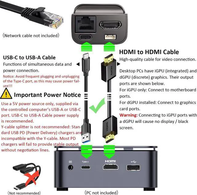 Alt view image 4 of 6 - SZ JetKVM Over IP with ATX & DC Power Control, Jet KVM Full Remote BIOS Level Access & Power Management Low Latency Open Source for Any PC NAS Server Mini PC