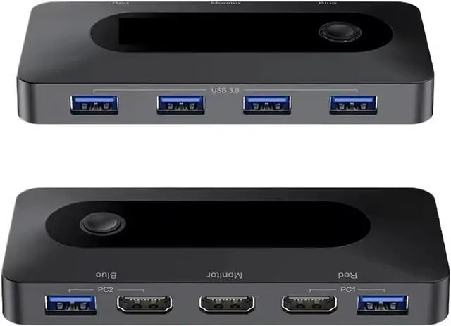 Main image of USB 3.0 Switch with HDMI USB Switch Selector 2 Computers Share Mouse Keyboard Printer Scanner for Laptop PC