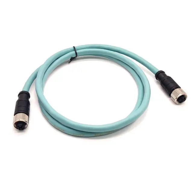 Alt view image 7 of 7 - M12 8 Pin X-Code Female to Female High Flex Cat7 Industrial Ethernet PVC Cable 1M
