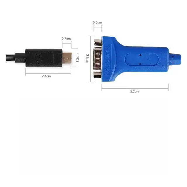 Alt view image 4 of 5 - Type/C USB-C to RS232 Serial Converter Adapter Cable win10 Type c to db9 COM Converter