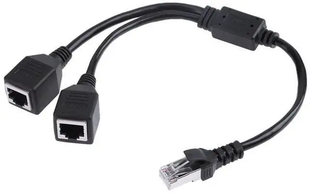 Main image of Rj45 Male to 2 Female Converter Adapter Ethernet LAN Network Connector Extension Splitter Cable for Pc Tv