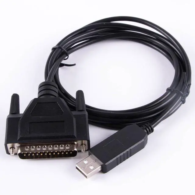 Alt view image 4 of 7 - USB to DB25 Male RS232 Serial Cable, 2m/6ft for CNC Fanuc Machine & PLC Data Communication