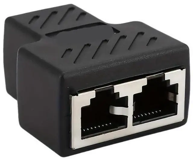 Main image of RJ45 1 to 2 LAN Ethernet Network Cable Female Splitter Adapter Connector Port Coupler Extender