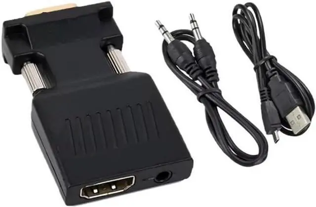 Main image of VGA to HDMI-Compatible Adapter Converter 1080P with 3.5mm Audio Cable