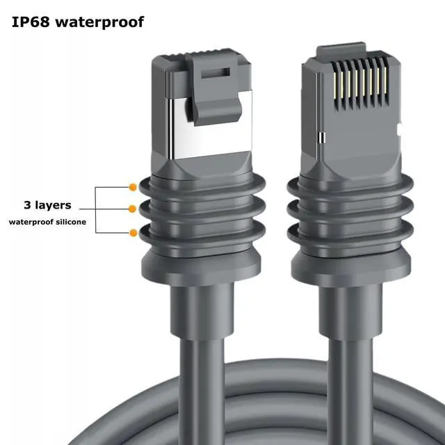 Alt view image 4 of 7 - WEELIAO RJ45 to RJ45 Starlink Cable for Starlink Gen 3/ Mini, Waterproof Ethernet Cable for Satellite Replacement Standard V3 Cable 26AWG CAT6 Standard (46M/150FT)