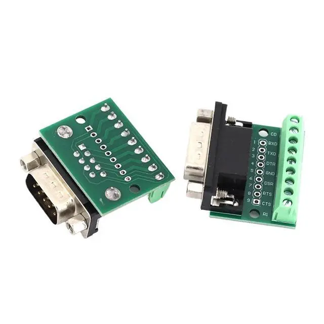 Alt view image 2 of 7 - 1/5/10Pcs Javino DB9 Male Female Adapter Signals Terminal Module RS232 RS485 Serial to 9-Pin 9-Hole Connector(Male,5 Pcs)