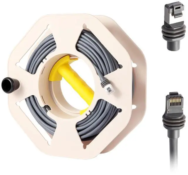 Main image of 100FT Starlink Gen 3 Cable with Spool Organizer, Durable Waterproof Extension Cable for Starlink V3 Rectangular Dish (30.5M)