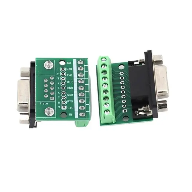 Alt view image 7 of 7 - 1/5/10Pcs Javino DB9 Male Female Adapter Signals Terminal Module RS232 RS485 Serial to 9-Pin 9-Hole Connector(Male,5 Pcs)