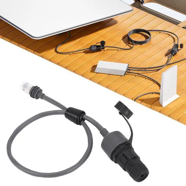 Alt view image 2 of 7 - SPX to RJ45 Rectangular Satellite Coupler Cable with IP68 Level for Transparent Internet Access