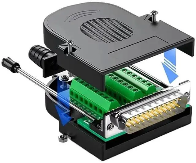 Alt view image 2 of 7 - Soldering-Free DB25 Breakout Connector Industrial Male Female D-SUB 25PIN Plug Adapter DB 25 Weld-Free Serial Parallel Port(PF)