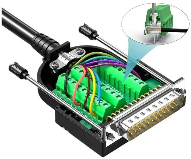 Alt view image 3 of 7 - Soldering-Free DB25 Breakout Connector Industrial Male Female D-SUB 25PIN Plug Adapter DB 25 Weld-Free Serial Parallel Port(PF)