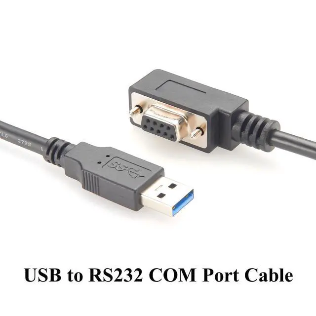 Alt view image 7 of 7 - Right Angle Low Profile DB9 Female to USB 2.0 Serial Adapter Cable with FTDI FT232RNL Chip USB to RS232 COM Port Converter Ultra Thin DB9 for Windows XP/7/8/10/11/Vista Linux (4Pin Up, 1M/3.28FT)