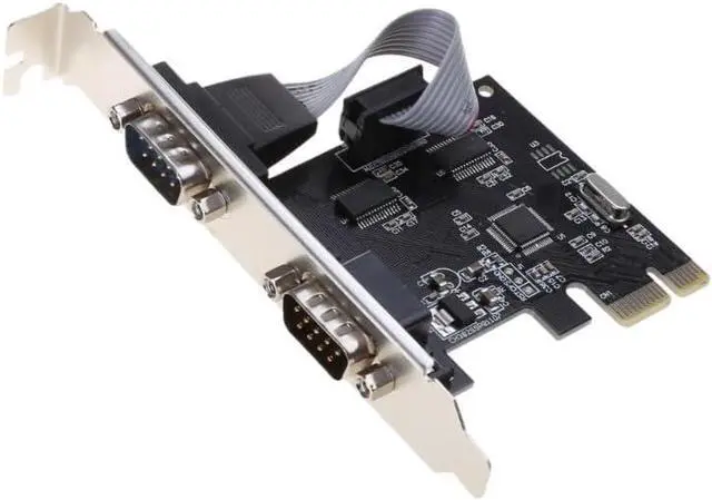 Main image of PCIE to 2 Serial DB9 Card RS232 PCI-E PCI for Expansion Adapter Car