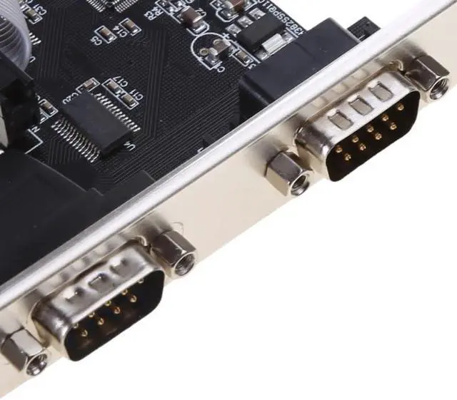 Alt view image 3 of 6 - PCIE to 2 Serial DB9 Card RS232 PCI-E PCI for Expansion Adapter Car