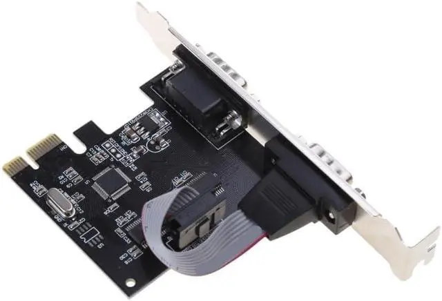 Alt view image 4 of 6 - PCIE to 2 Serial DB9 Card RS232 PCI-E PCI for Expansion Adapter Car