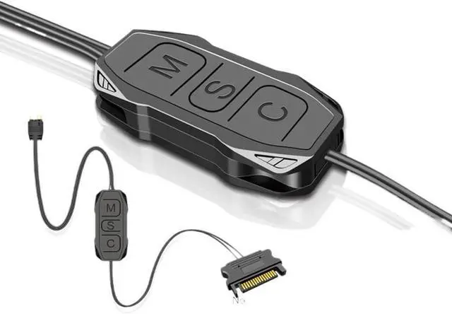 Alt view image 2 of 4 - KUNSR AR-1 RGB Controller Cable 5V 3 Pin 3pin to SATA ARGB Controller HUB Adapter(Red)