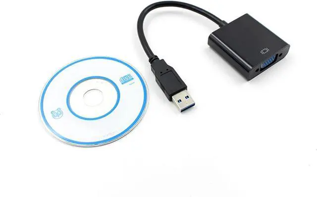 Alt view image 4 of 7 - USB 3.0 to VGA Adapter Video Graphic Card Display External Cable Adapter Male USB 3.0 to Female VGA Connector for PC HDTV 1080P