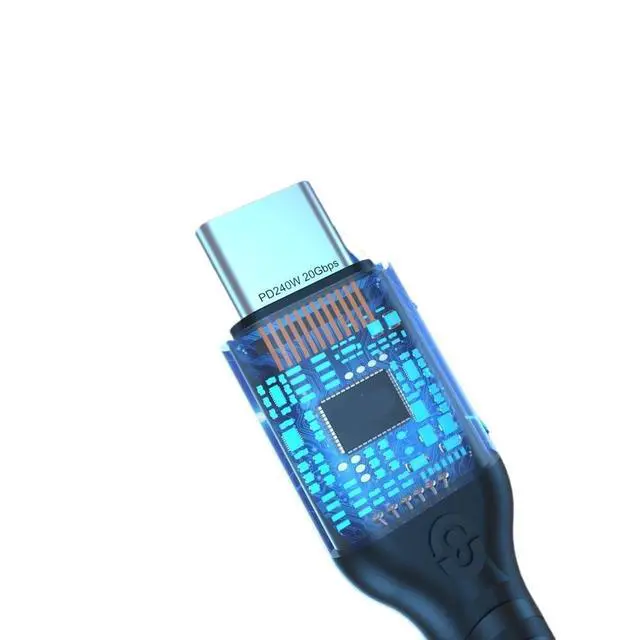 Alt view image 5 of 6 - Full Function 20Gbps Type C Cable USB3.2 gen2 *2 20G Data Transfer Cord USB 3 240W Fast Cable 4K(USB3.2 20G 240W 4K,300cm)