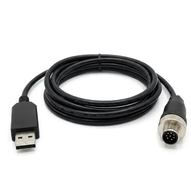 Main image of USB to M12 8 Pin Cable FT232RL RS232 Serial Cable for Mettler Toledo ICS Scales, 6ft Industrial Shielded Data Cable for Weighing Data Transfer