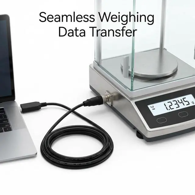 Alt view image 4 of 5 - USB to M12 8 Pin Cable FT232RL RS232 Serial Cable for Mettler Toledo ICS Scales, 6ft Industrial Shielded Data Cable for Weighing Data Transfer