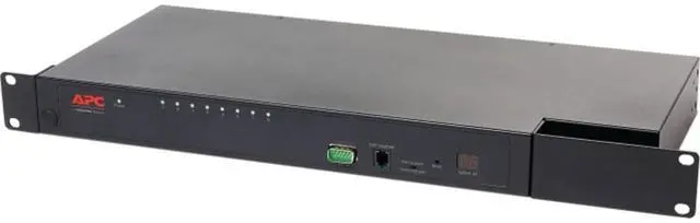 Main image of APC KVM0108A KVM 2G, Analog, 1 Local User, 8 ports - 8 Computer(s) - 1 Local User(s) - 8 x Network (RJ-45) - 2 x PS/2 Port - 2 x USB1 x VGA - Rack-mountable - 1U