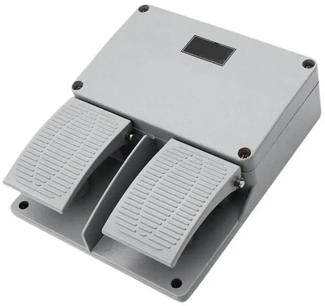 Main image of YDT-16 Double Foot Switch Silver Copper Contact Reset Latching Aluminum AC380V DC220V Foot Pedal Switches 10A(Reset Copper ct)